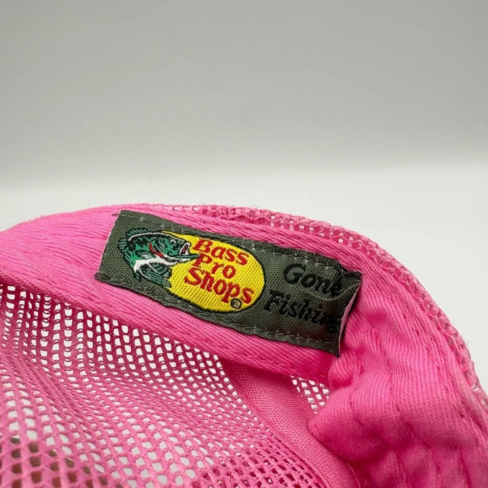 Bass Pro Shops Trucker Hat Youth OSFM Pink Mesh Back Adjustable Snapback Cap